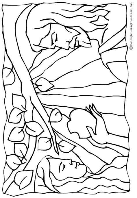 Bible story color pages coloring home. Adam And Eve Coloring Pages - Kidsuki