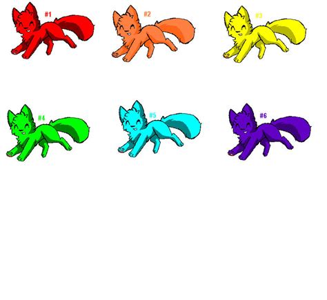 Rainbow Fox Adoptables By Carterrm On Deviantart