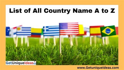List Of All Country Name A To Z Getuniqueideas