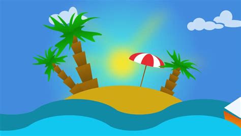 Beach Background Summer Vacation By The Sea Royalty Free Video