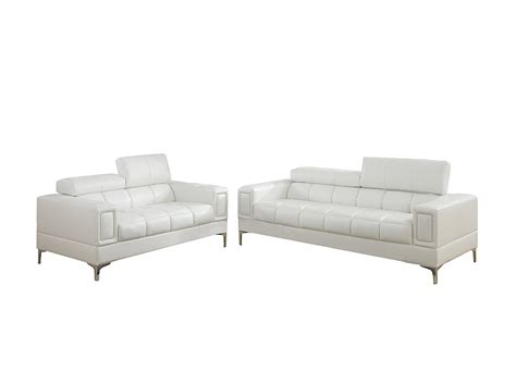 White Leather Living Room Set Decor Ideas