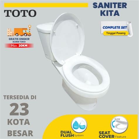 Jual Kloset Duduk Toto Toilet Cw422j Dual Flush Dudukan Soft Closing