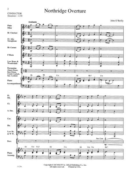 Northridge Overture Score By John Oreilly Digital Sheet Music For