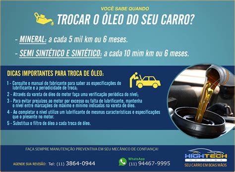 Trocar O Óleo Do Seu Carro High Tech