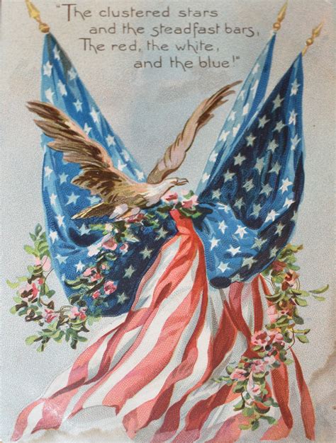 Three Vintage American Flag Post Cards Etsy In 2021 Vintage