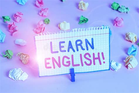Text Sign Showing Learn English Conceptual Photo Gain Acquire