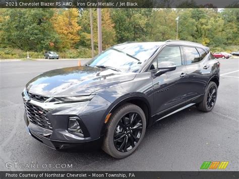 Iron Gray Metallic 2021 Chevrolet Blazer Rs Awd Jet Black Interior