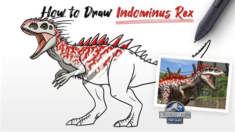 How To Draw Indominus Rex Level 40 Dinosaur From Jurassic World The
