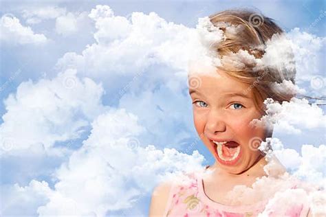 Girl And Clouds Stock Image Image Of Child Concept 17818325
