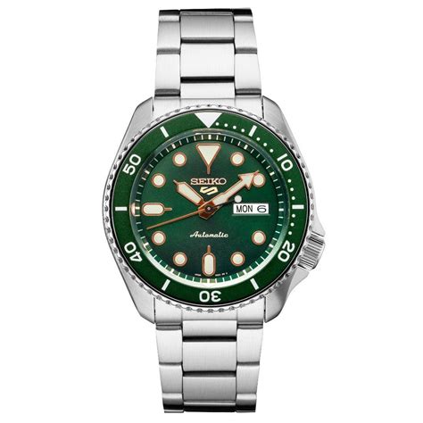Seiko Automatic Green Face Mens Watch Srpd63 Watches Galore