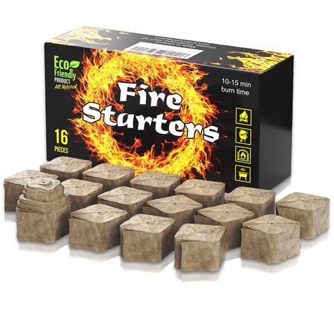 Fire Starter 16 Pc Fire Starters For Campfires Charcoal Grill Starter