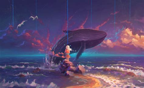 Whale Whales Artist Artwork Digital Art Hd 4k Hd Wallpaper