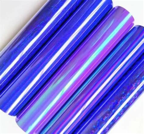 Blue Purple Bundle Holographic Heat Press Transfer Vinyl Cutting Film