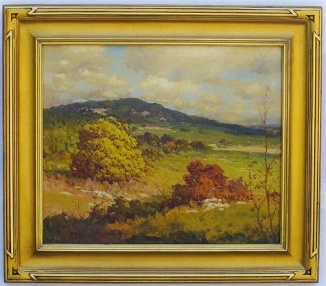 Robert Wood Original Texas Oilcanvas 1930s Signed G Day Hill Country