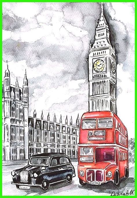 Élégant Acquérir Londres Westminster Big Ben Et Bus Écarlate