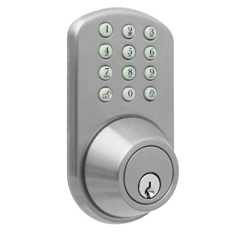 Keyless Entry Deadbolt Door Lock With Electronic Digital Keypad Satin