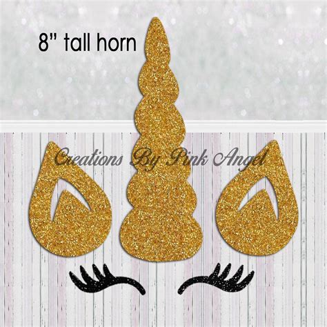 4 Inch Unicorn Horn Cutouts 6 Or 12 Sets Unicorn Horn Ears Etsy Diy