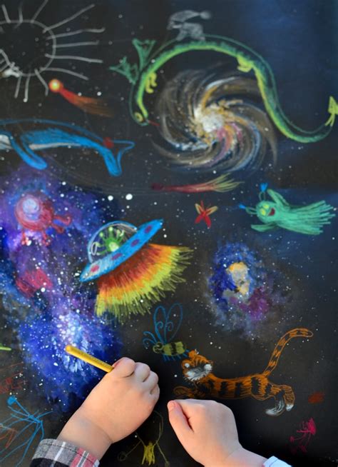 How To Paint Space In Acrylic With Kids