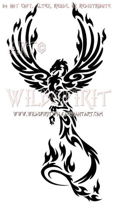 Majestic Tribal Phoenix Design Tribal Phoenix Tattoo Phoenix Tattoo