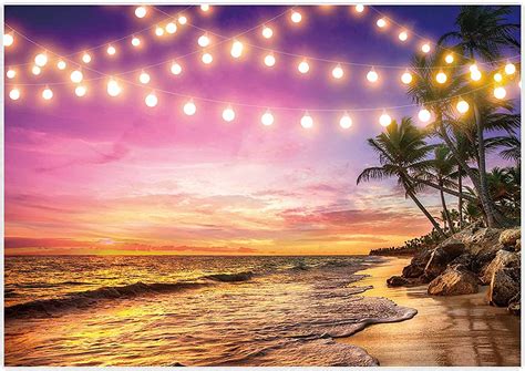 Lighting And Studio Kackool 10x10ft Sunset Backdrop Beach Photo Backdrop