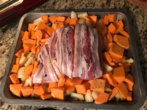 Our collection of pork shoulder recipes shows you exactly how to turn this pork shoulder al diavolo recipe. Food Pic Applewood Bacon wrapped Pork Shoulder w/Sweet potato and onion : Paleo