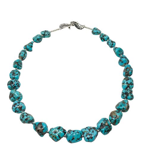 Natural Turquoise Nugget Necklace Zachary Bloom