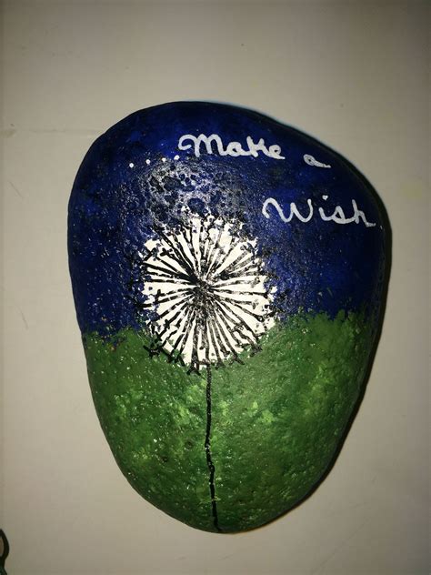Make A Wish Painted Rock Wishmaker Pebble Painting Pebble Art Stone