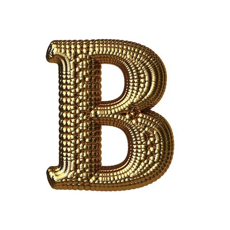 Premium Vector Symbol Made Of Gold Spheres Letter B