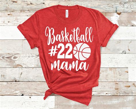 Personalized Basketball Mama Shirt With Player Number Custom Etsy