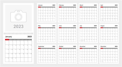 Premium Vector Wall Calendar Template For 2023 Year Holiday And Event