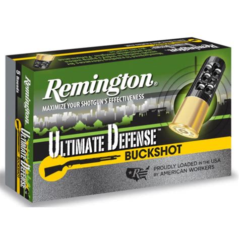 Remington Ultimate Defense Buckshot Ammo 12 Gauge 3 Reduced