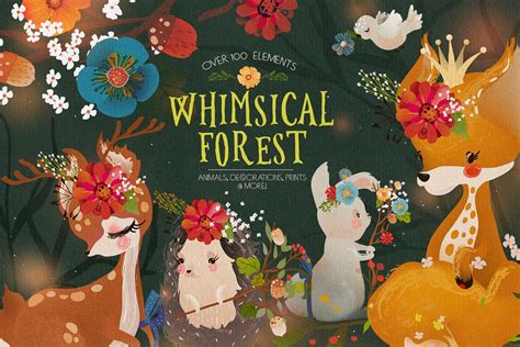 Whimsical Forest 61708 Illustrations Design Bundles
