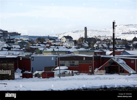 General View Across Kirkenes Finnmark Norway Europe Stock Photo Alamy