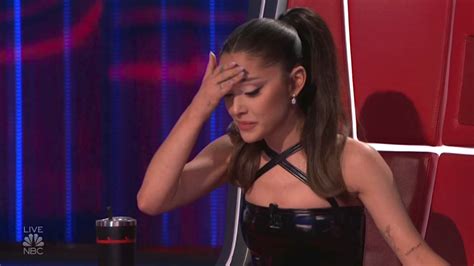 Ariana Grande Cries Over Tough Decision On First Live Voice Results Show Oh My God This Is