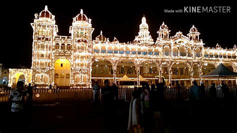 Mysore Palace At Night Time Youtube
