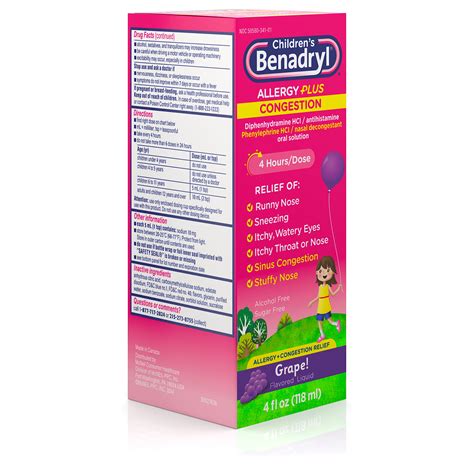 Benadryl Liquid Dosing Chart