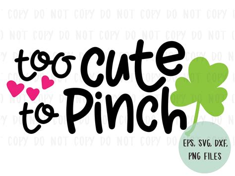 too cute to pinch design file dxf eps png svg perfect for vinyl howdoesshe