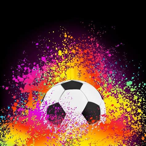 Colorful Abstract Background With A Soccer Ball Eps 8 Vector File