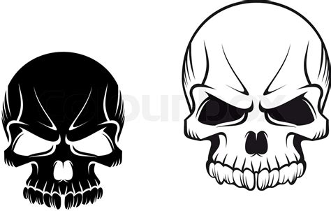 Danger Evil Skulls For Tattoo Or Mascot Design Stock Vector Colourbox