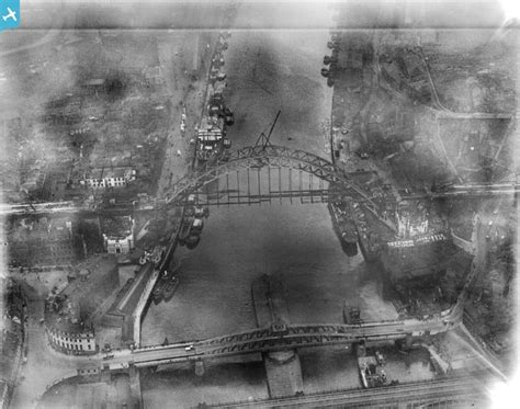 Tyne Bridge Under Construction And The Newcastle Swing Bridge
