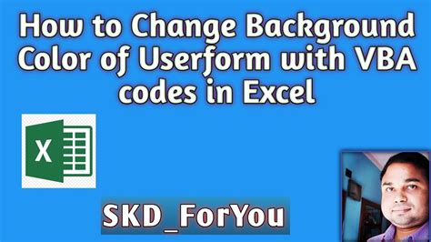 How To Change Background Color Of Userform With Vba Codes In Excel