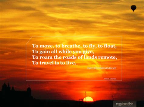 Travel Quote Hans Christian Andersen On The Meaning Of Travel