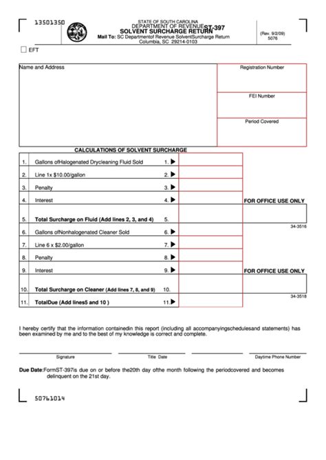 Form St 397 Solvent Surcharge Return Printable Pdf Download