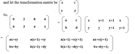 A Unit Square Is Transformed By 2 X 2 Transformation Matrix What Is