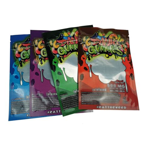 China Dank Gummies Bag Edibles Bags Packaging Worms 500mg Edibles Bears