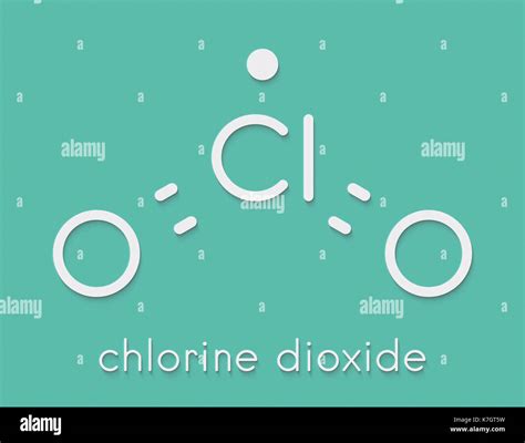 Chlorine Dioxide Clo2 Molecule Used In Pulp Bleaching And For Disinfection Of Drinking Water