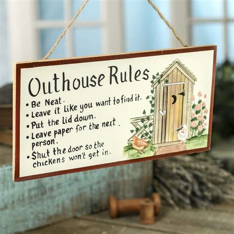 Outhouse Wood Signs