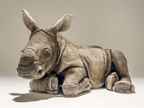 Rhino Sculpture Nick Mackman Animal Sculpture