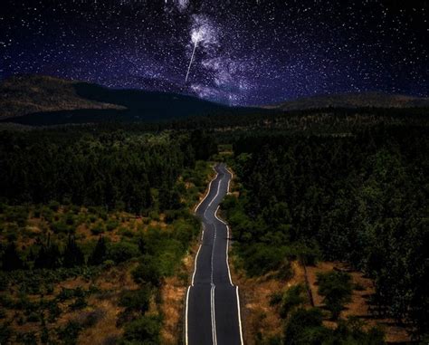 555024 1920x1080 Nature Landscape Milky Way Mountain Road Starry Night