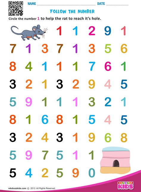 Preschool Numbers 1 7 Worksheets Kidsworksheetfun